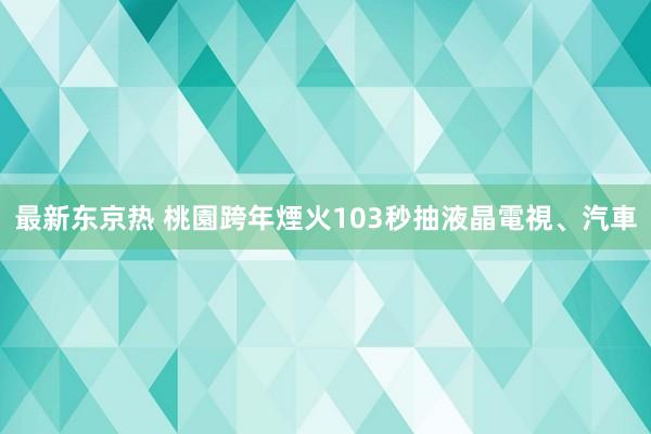 最新东京热 桃園跨年煙火103秒　抽液晶電視、汽車